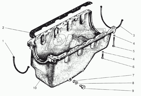 240-1009010-А Картер масляный L=1200х385х270 блока цилиндров в сб. К-701 ЯМЗ